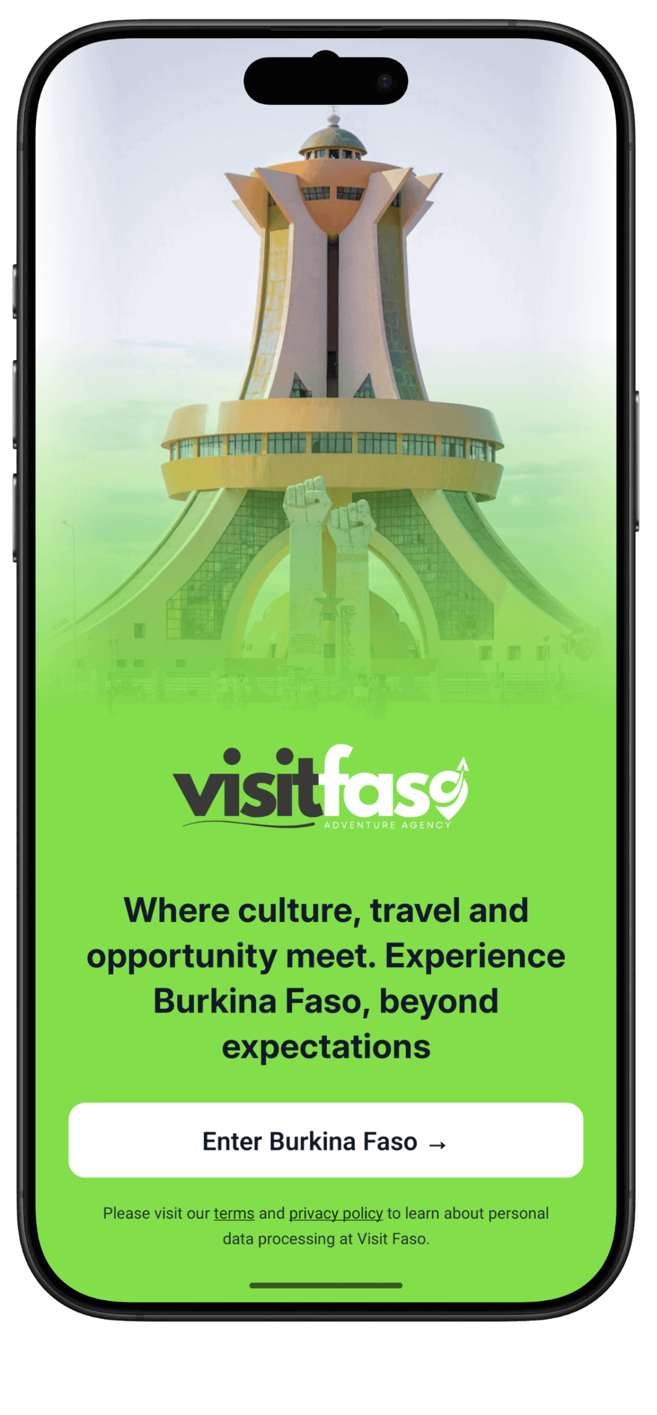 VisitBF App Screenshot
